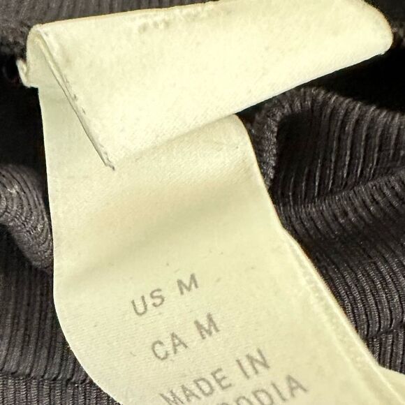 H&M Black Ridged Textured Academia Cowl Neck Long sleeved Sleeved Bodysuit - Picture 5 of 5